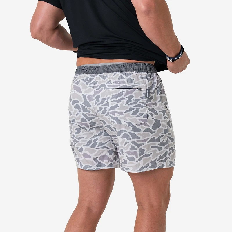 Athletic Shorts White Camo