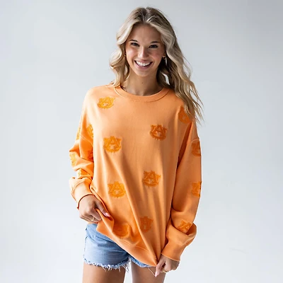 Women's Auburn Embroidered Logo Crewneck Sweatshirt