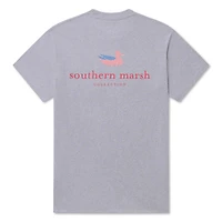 Authentic Flag Short Sleeve T-Shirt Light Grey