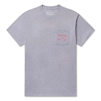 Authentic Flag Short Sleeve T-Shirt Light Grey