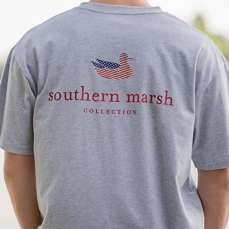 Authentic Flag Short Sleeve T-Shirt Light Grey