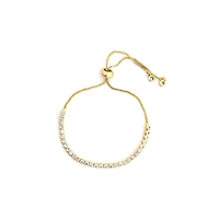 Diamond Pull String Gold Bracelet