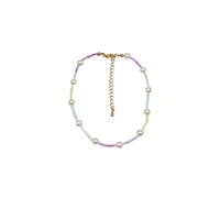Pastel Bead and Pearl Anklet