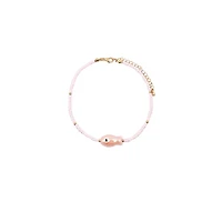 Blush Pink Fish Beaded Anklet