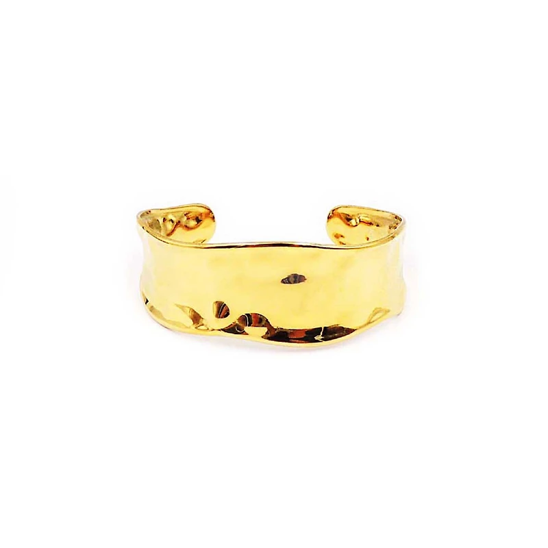 Hammered Gold Cuff Bracelet
