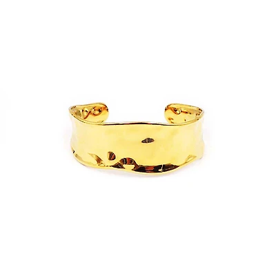 Hammered Gold Cuff Bracelet