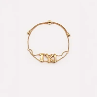 TYJ Bubble Pull Tie Gold Bracelet