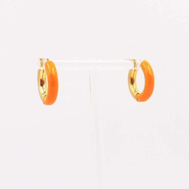 Orange Hoop Earrings