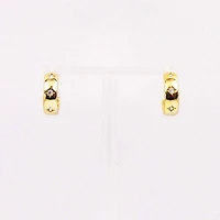 Diamond Star Gold Hoop Earrings