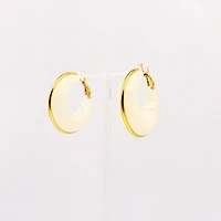 Thick Ivory Acrylic Hoop Earrings