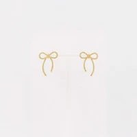 Twisted Bow Gold Earrings