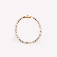 Crystal and Gold Tennis Bracelet