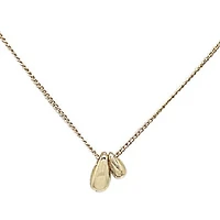 Double Teardrop Gold Necklace