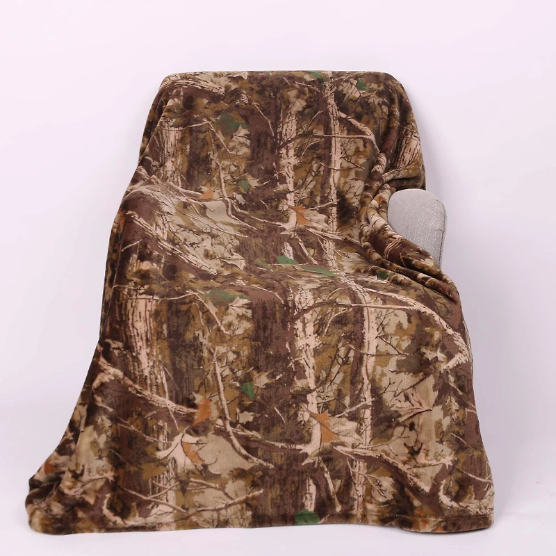 Brown Camo Fleece Blanket