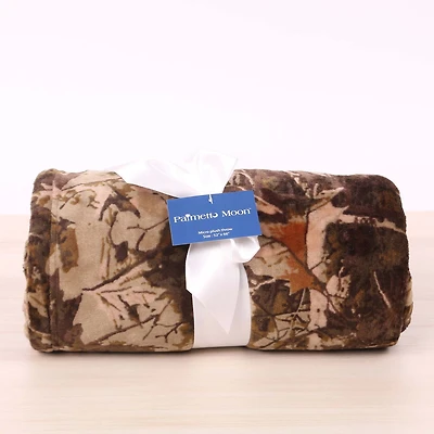 Brown Camo Fleece Blanket