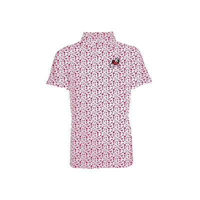 Toddler UGA Scattered Print Polo Red