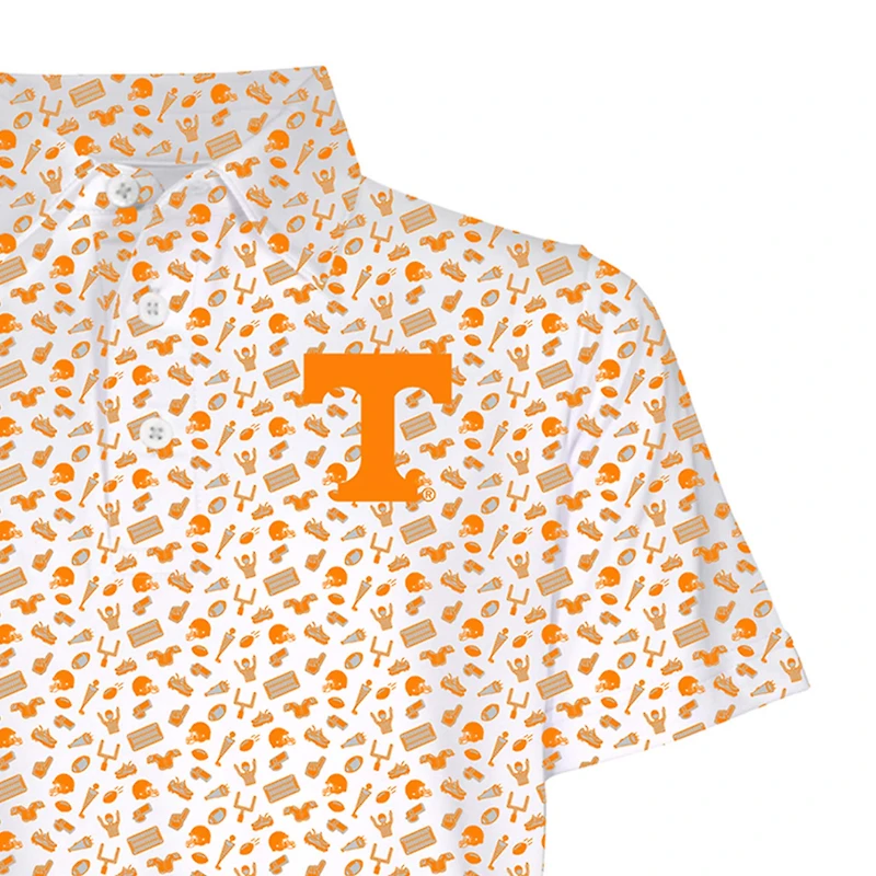 Youth UT Scattered Print Polo Orange