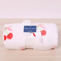 Cherry Printed Fleece Blanket