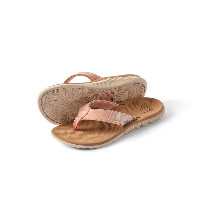 Women's Reef Santa Ana Sandals Peach and Tan