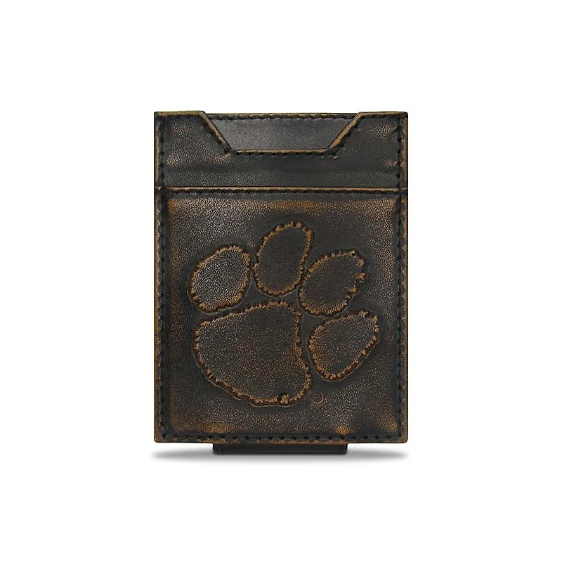Clemson Burnished Front Pocket Wallet