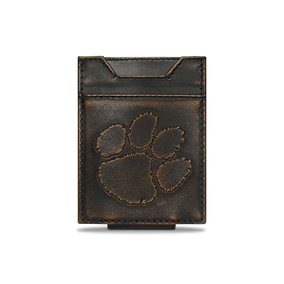 Clemson Burnished Front Pocket Wallet