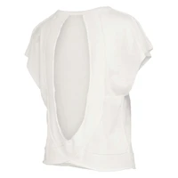 Clemson Open Back Slub Short Sleeve Top