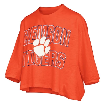 Clemson School with Mascot Oversized Short Sleeve T-Shirt
