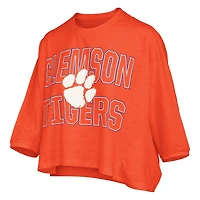 Clemson School with Mascot Oversized Short Sleeve T-Shirt