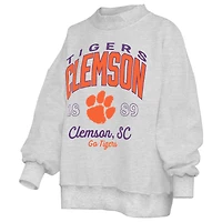 Clemson Tigers Reversible Oversized Mock Neck Sweatshirt