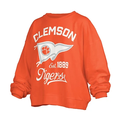 Clemson Flag Puff Crewneck Sweatshirt