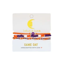 Game Day Bracelet Stack in Orange and Purple