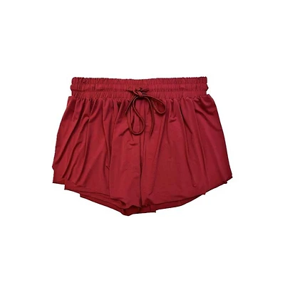 Youth Collegiate Flyaway Shorts Burgundy