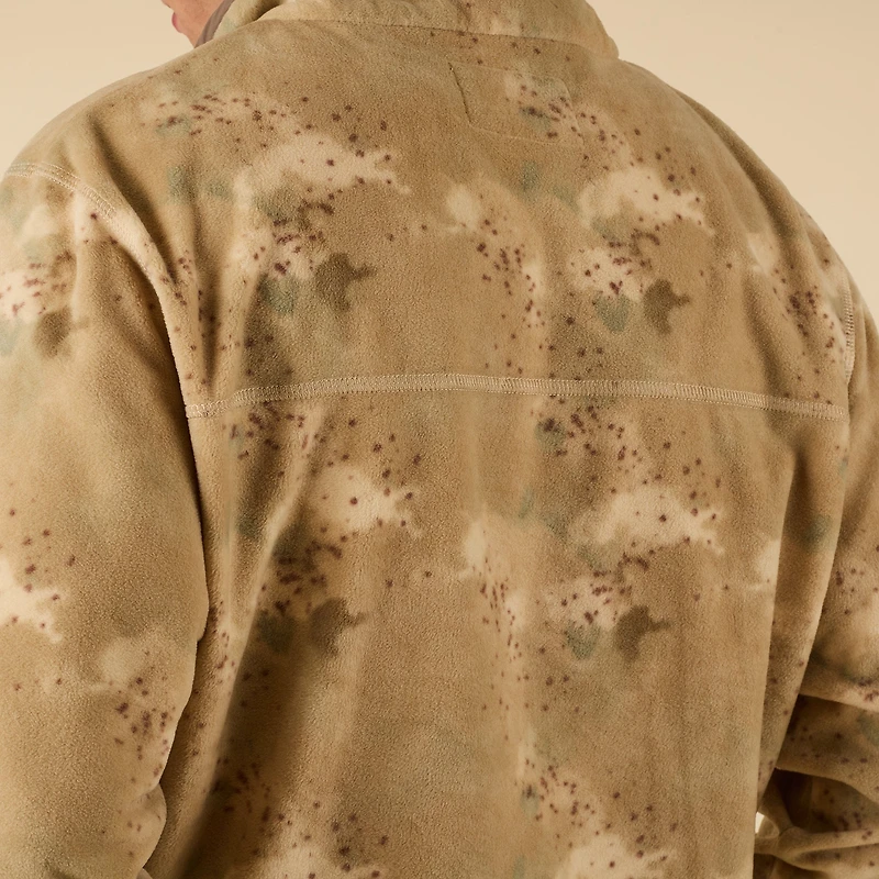 Earth Camo Crosby Fleece Quarter Snap Pullover