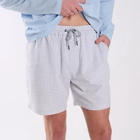 Seersucker Gingham Volley Swim Shorts