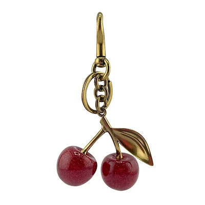 Cherry and Gold Bag Charm