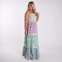 Multi Floral Sleeveless Maxi Dress