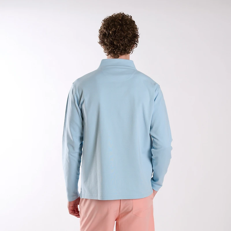 Bentley Quarter Zip Pullover Columbia Blue