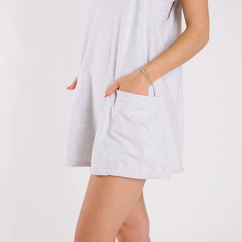 FP Movement Hot Shot Mini Dress Heather White