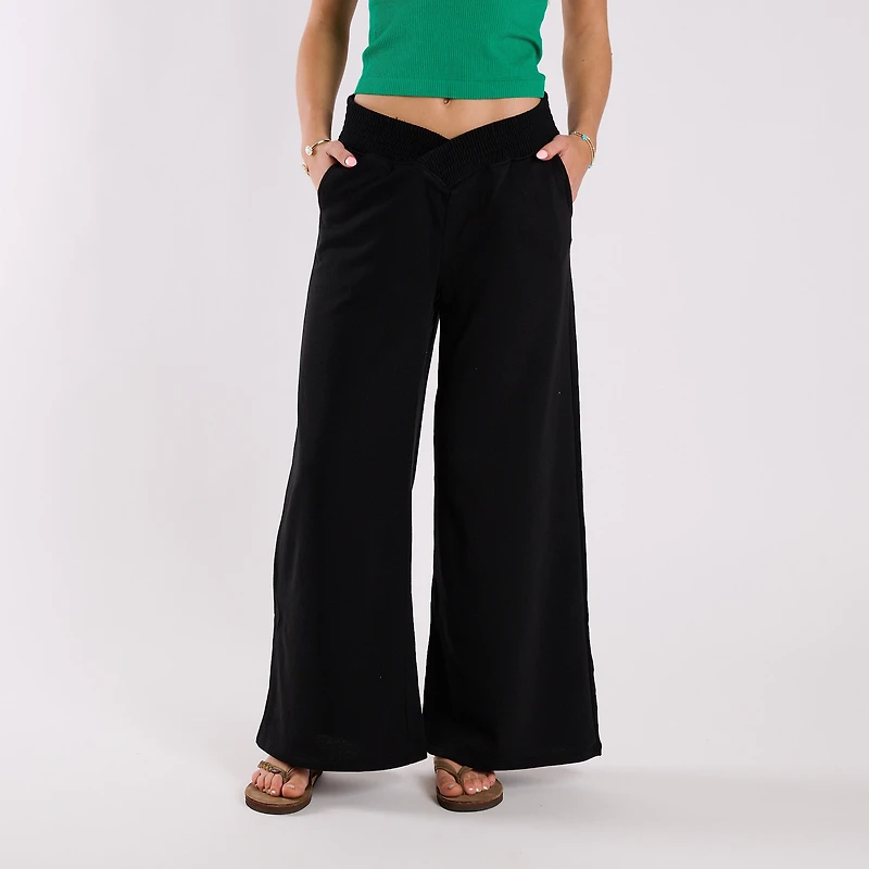 V Waist Wide Leg Lounge Pant