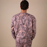 Men's Crewneck Sweatshirt Washed Camo