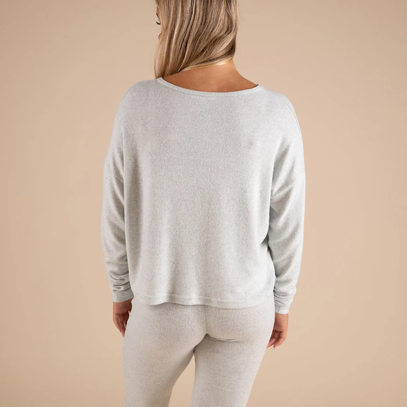 Henley Hacci Long Sleeve Lounge Top