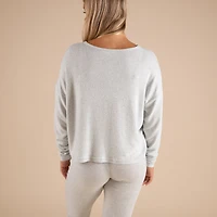 Henley Hacci Long Sleeve Lounge Top