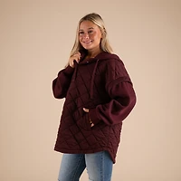 Quilted Knit Hooded Jacket