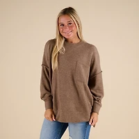 Hacci Oversized One Pocket Sweater