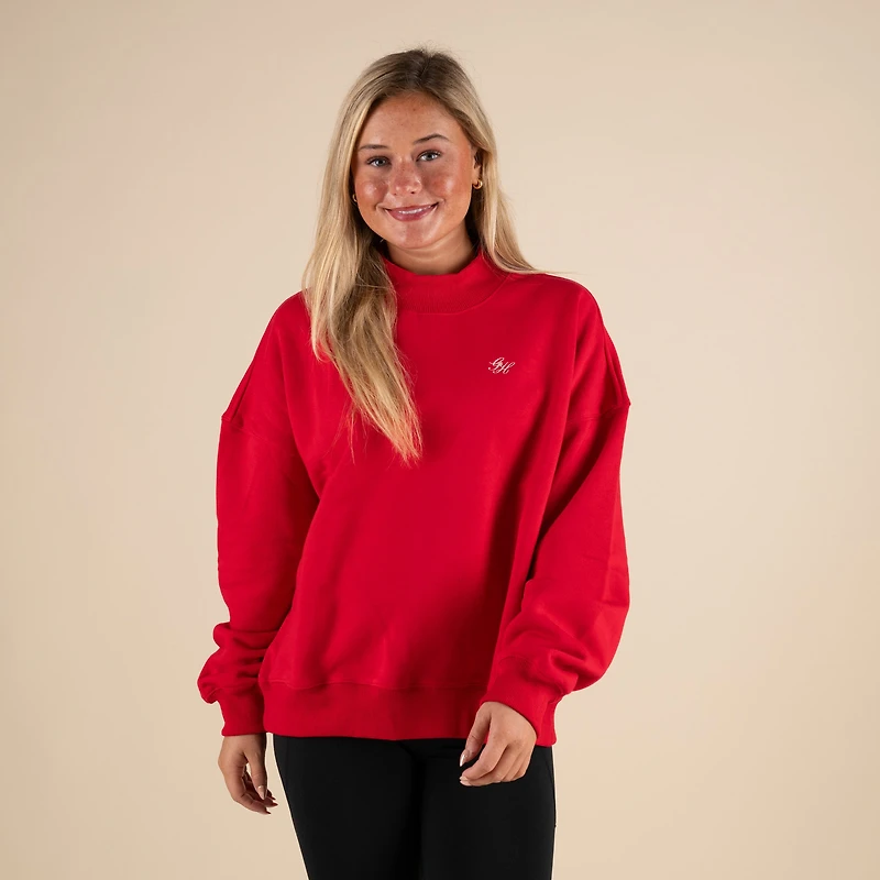 Gold Hinge Arch Mockneck Ruby