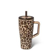 30oz Era Handled Tumbler in Leopard Latte