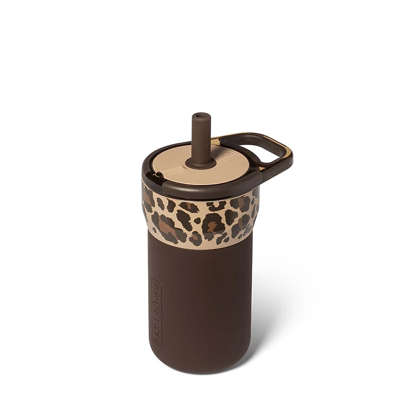 12oz Kid's Leap Straw Tumbler in Leopard Latte
