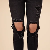 The Distressed Knee Straight Jeans