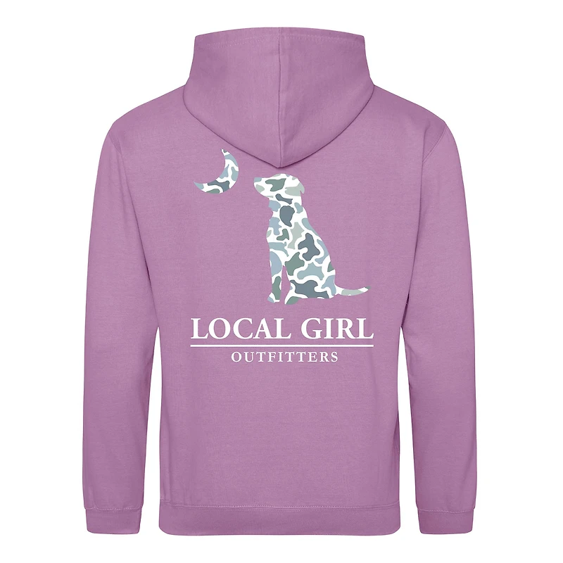 Local Girl Localflage Dog Moon Hoodie Lavender