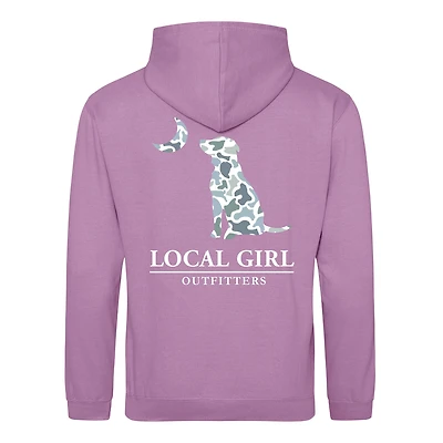 Local Girl Localflage Dog Moon Hoodie Lavender